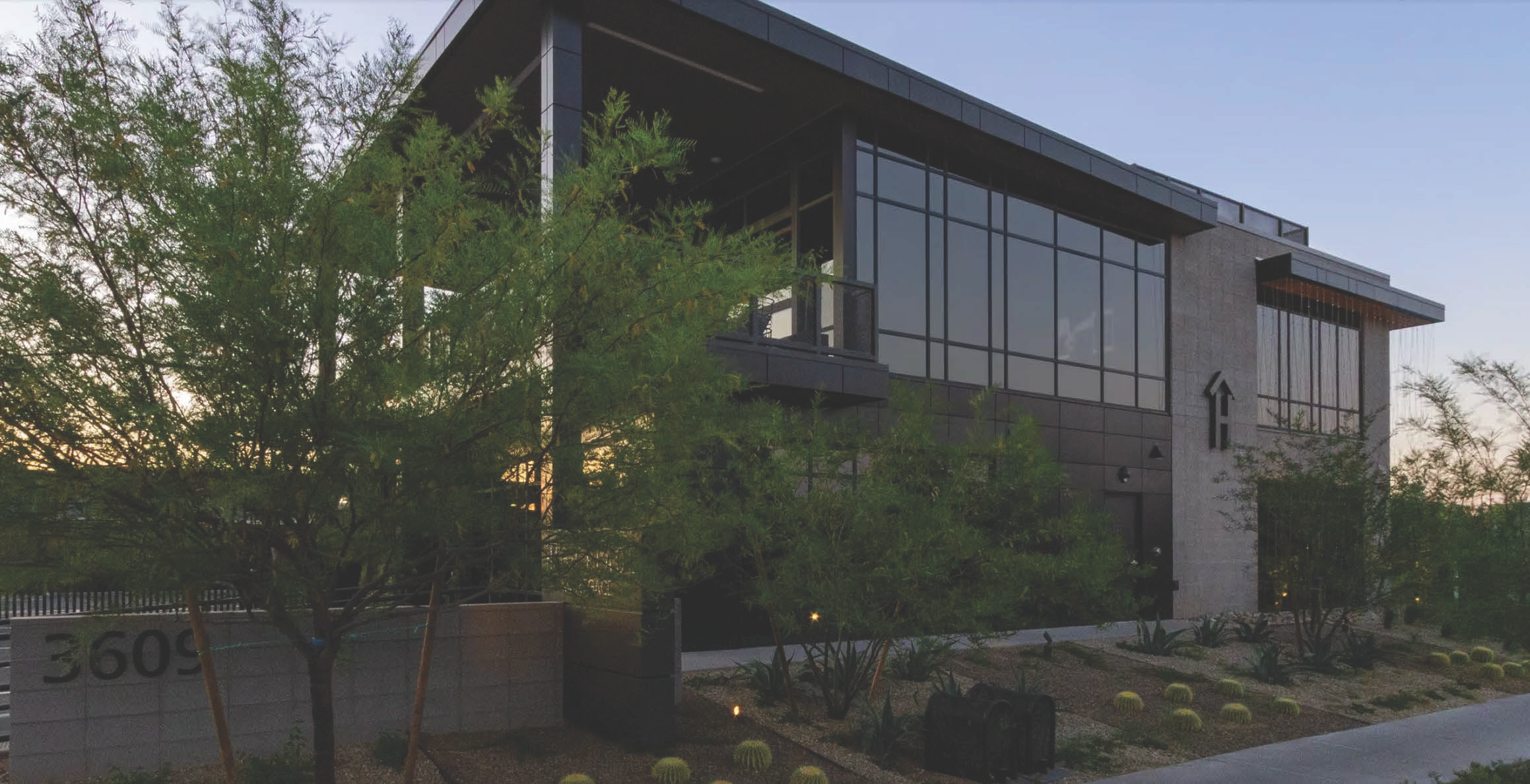 High Place Studio building at dusk in Phoenix, Arizona
